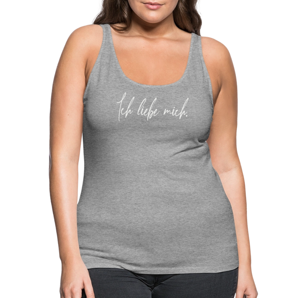Ich liebe mich Frauen Premium Tank Top (Organic) - Grau meliert