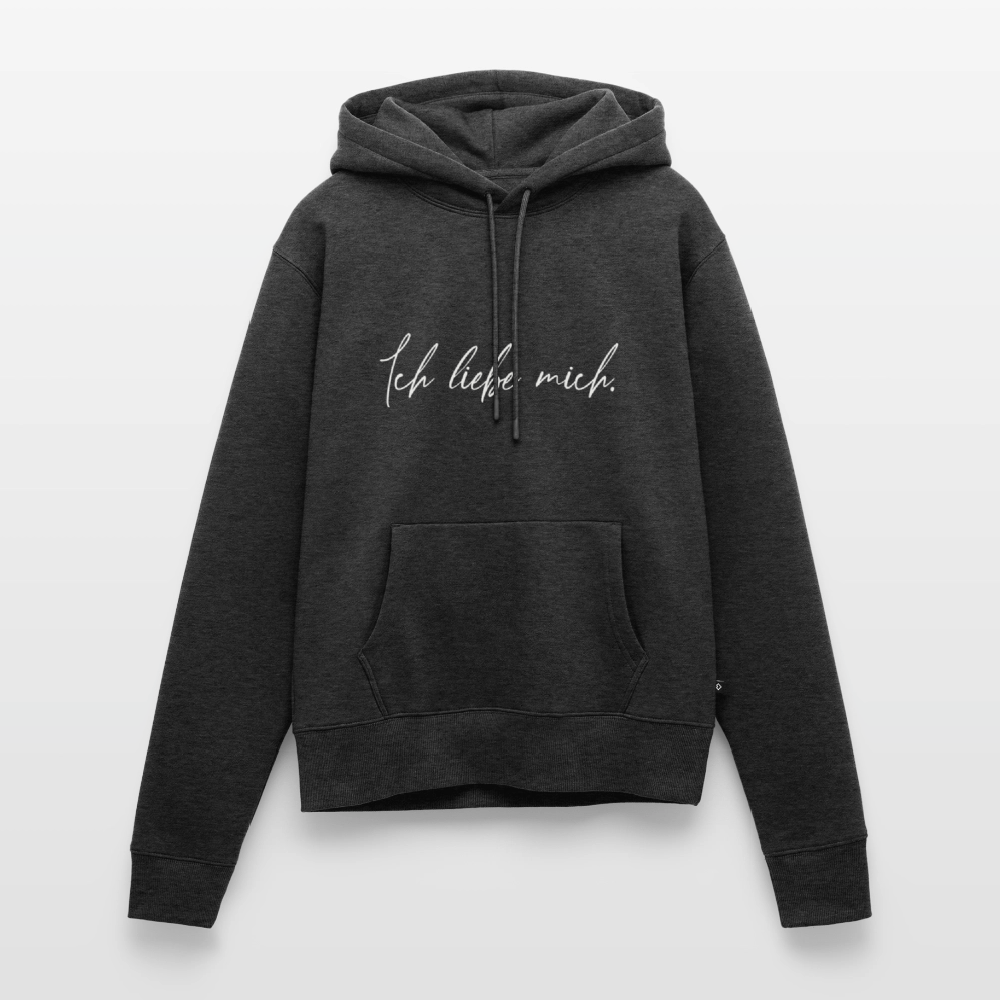 Ich liebe mich Frauen Premium Hoodie (Organic) - Anthrazit meliert
