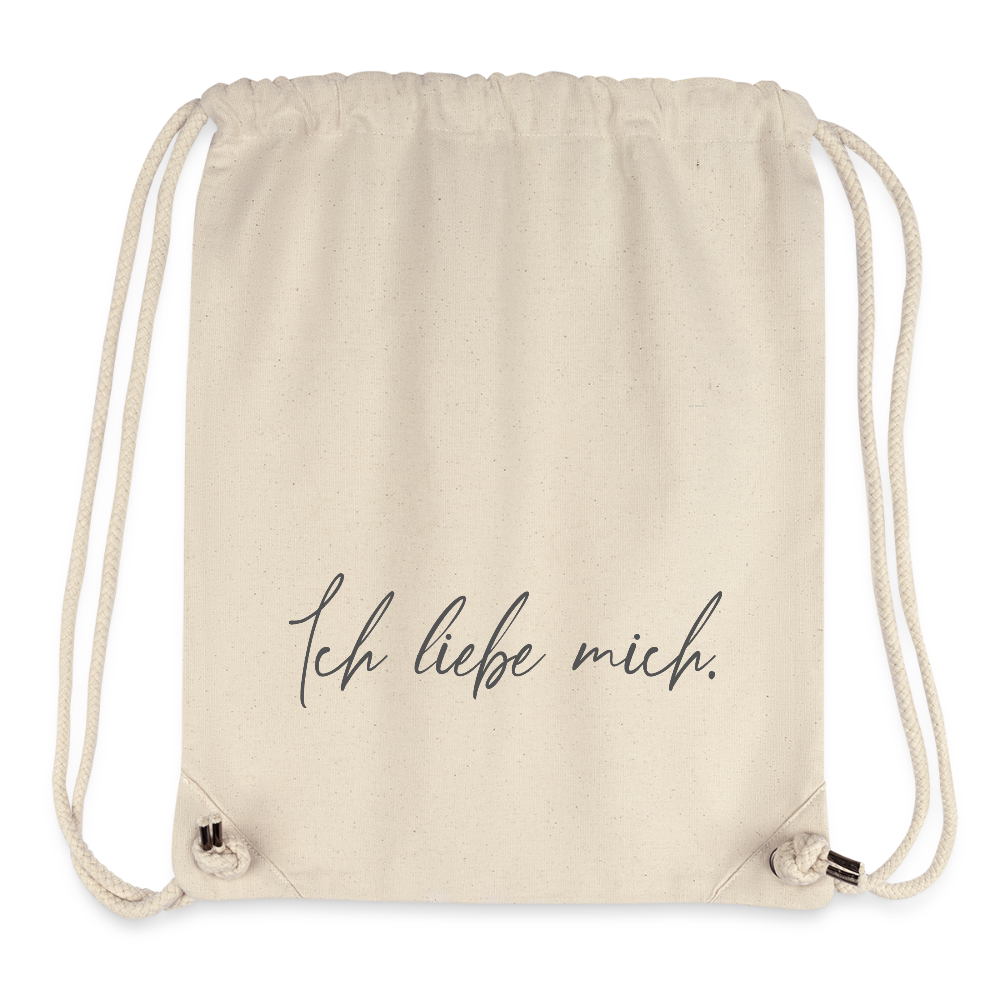 Ich liebe mich recycelter Gym Bag - Naturweiß