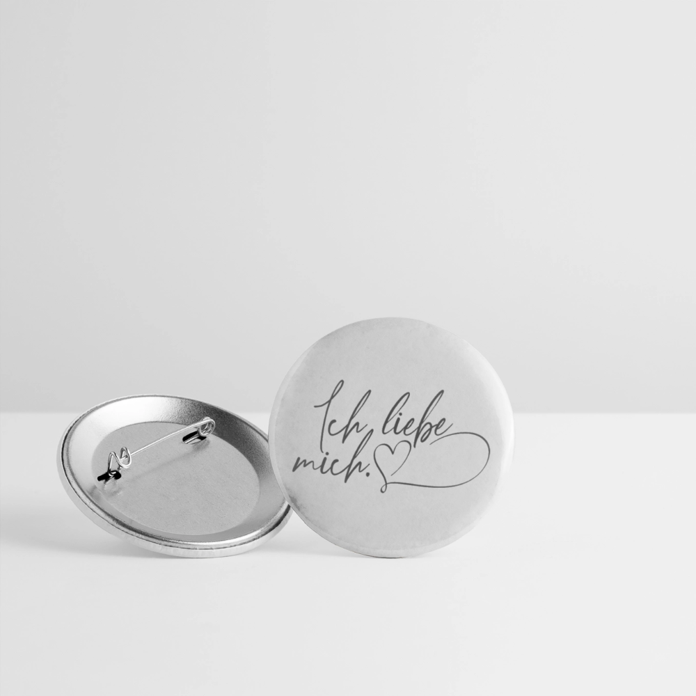 Ich liebe mich Buttons 56 mm (5er Pack) - Weiß