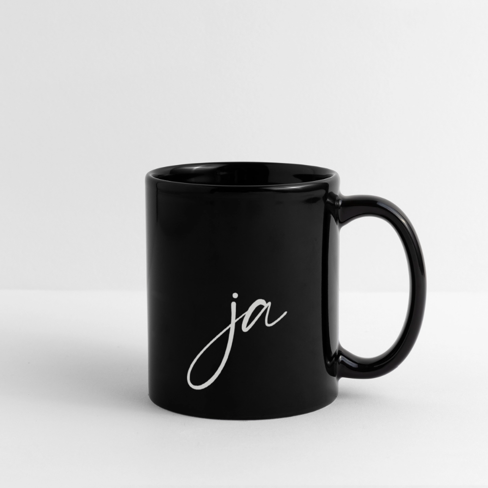 Ja / Nein Tasse (Rechtshänder) - Schwarz