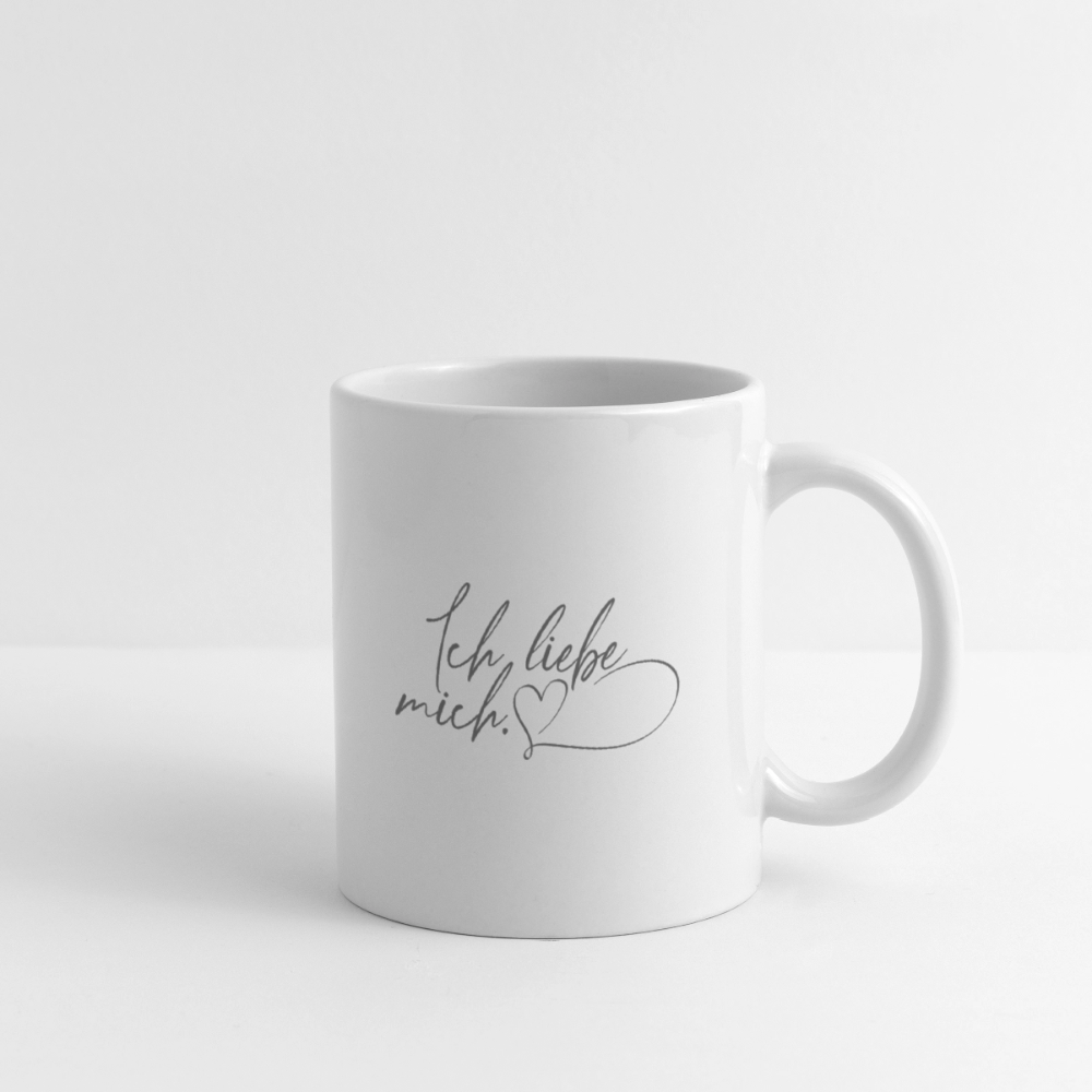 Ich liebe mich Tasse weiß mit Herz - Weiß