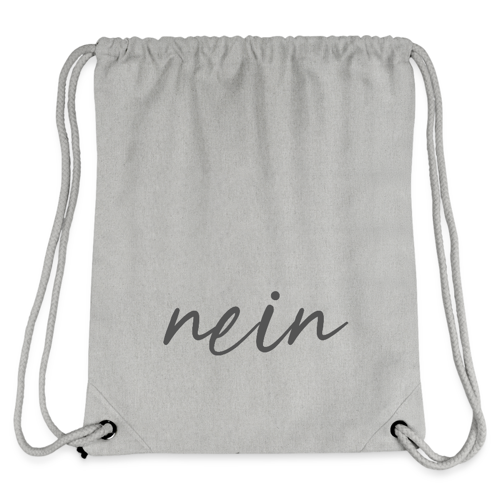 Ja / Nein recycelter Gym Bag - Grau meliert