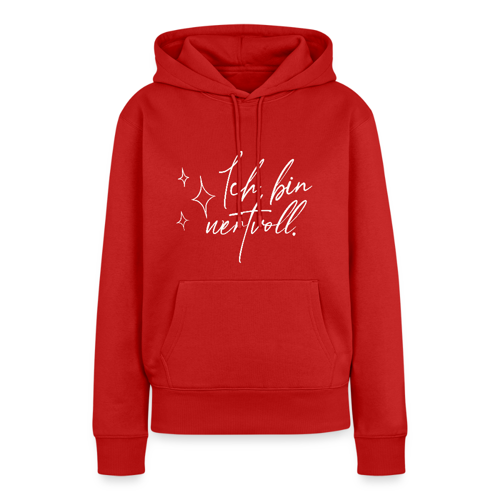 Ich bin wertvoll Frauen Premium Hoodie (Organic) - Rot