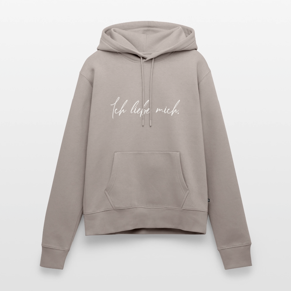 Ich liebe mich Frauen Premium Hoodie (Organic) - Taupe