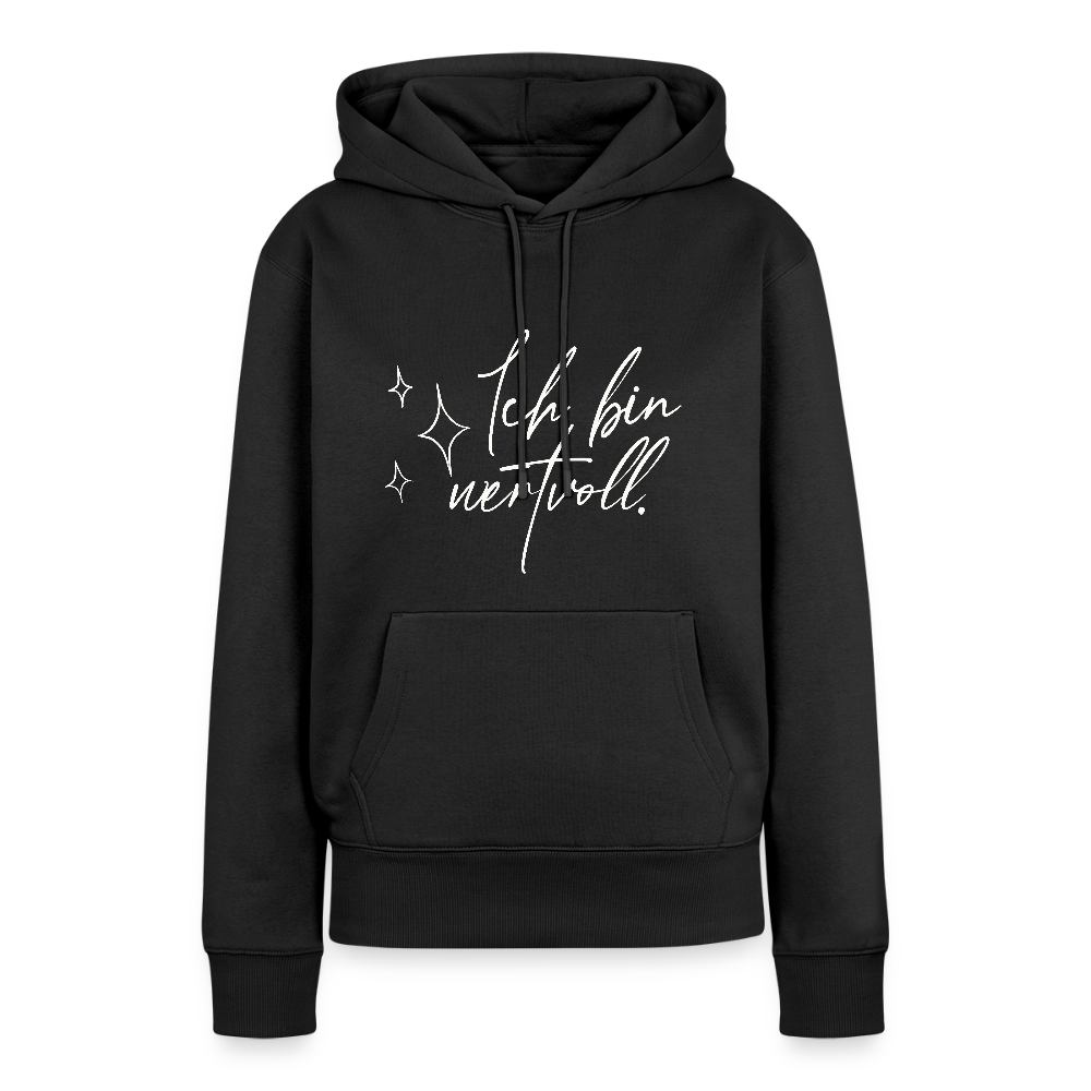 Ich bin wertvoll Frauen Premium Hoodie (Organic) - Schwarz