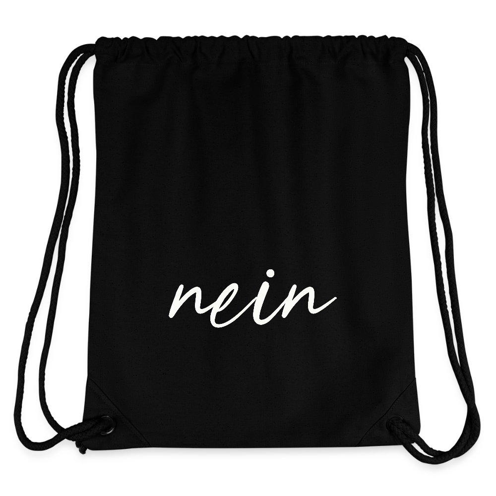Ja / Nein recycelter Gym Bag - Schwarz