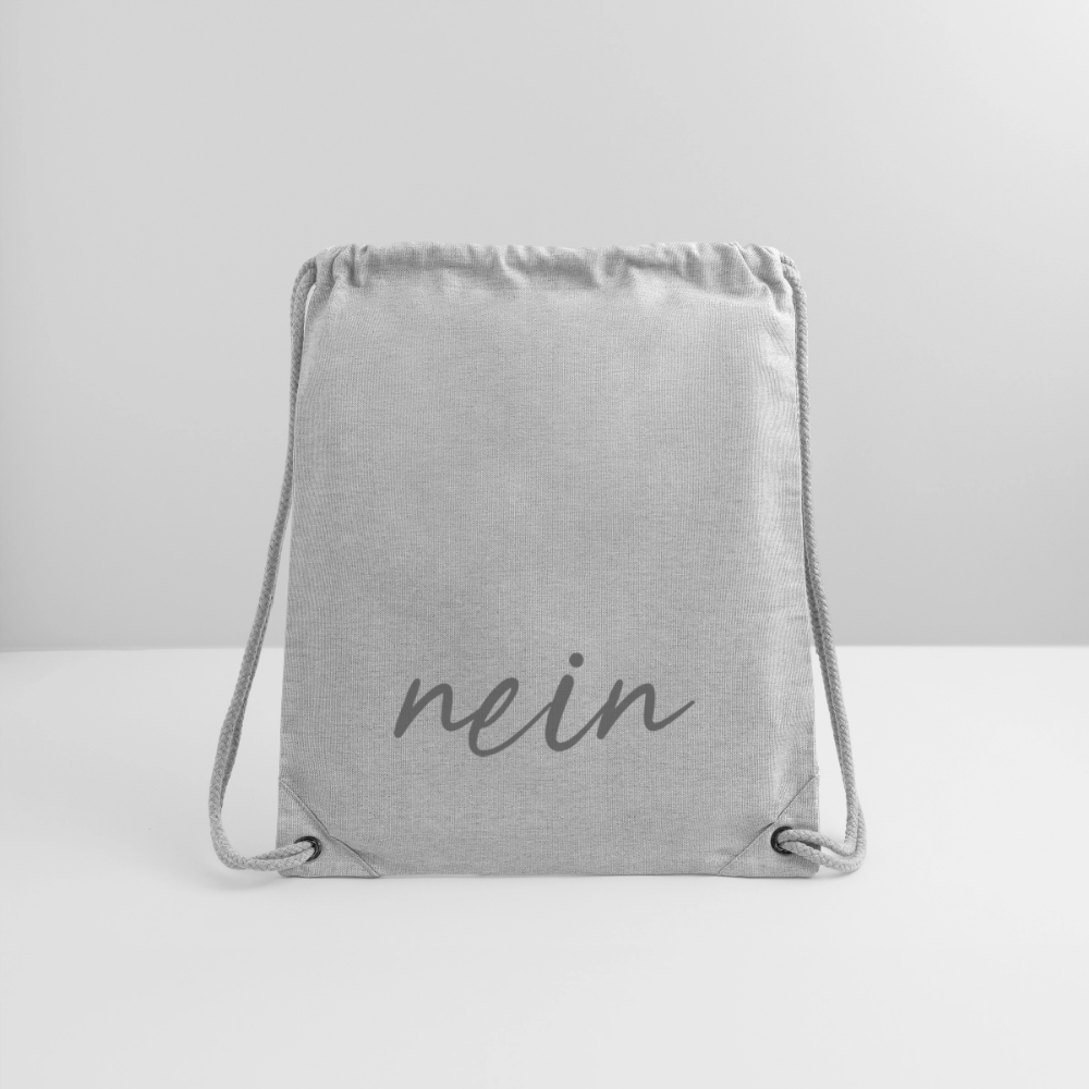 Ja / Nein recycelter Gym Bag - Grau meliert