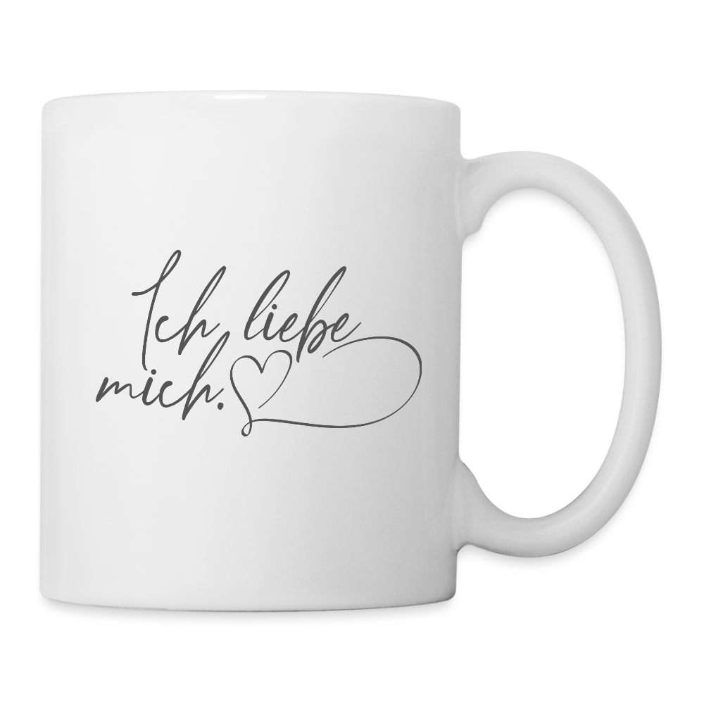 Ich liebe mich Tasse weiß mit Herz - Weiß