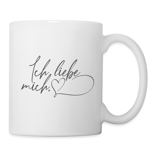Ich liebe mich Tasse weiß mit Herz - Weiß