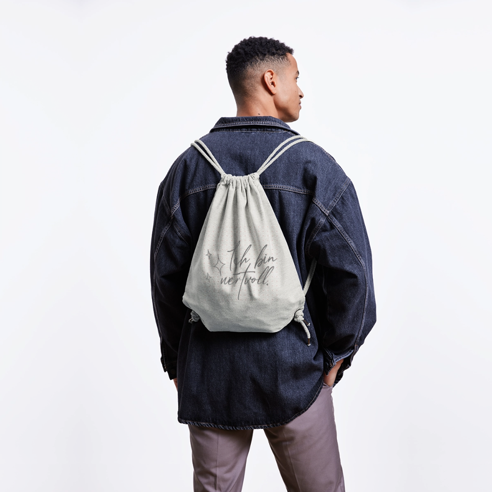 Ich bin wertvoll. recycelter Gym Bag - Grau meliert