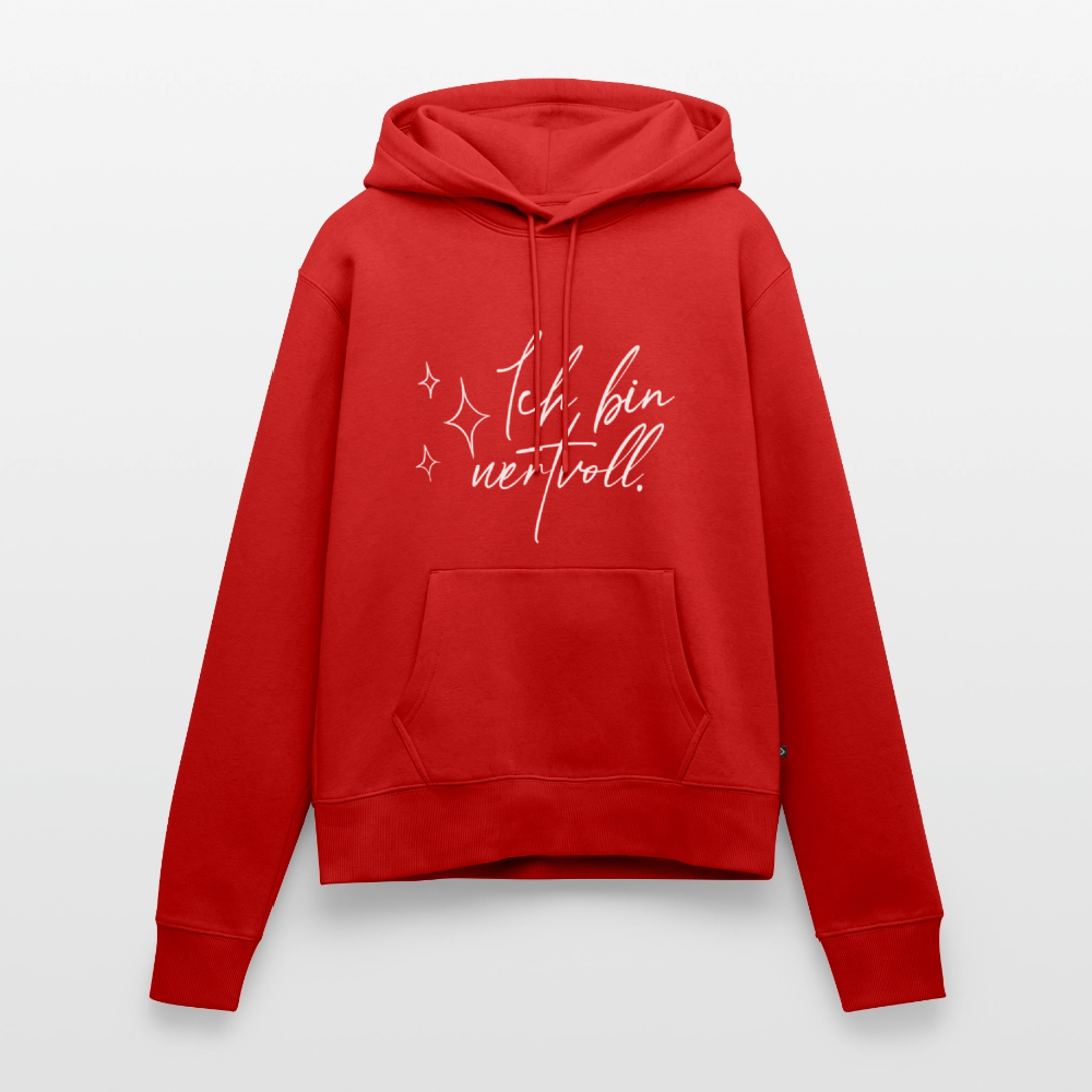 Ich bin wertvoll Frauen Premium Hoodie (Organic) - Rot