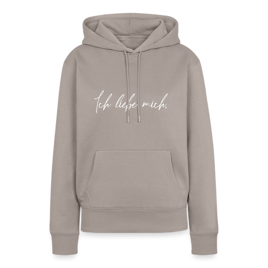 Ich liebe mich Frauen Premium Hoodie (Organic) - Taupe