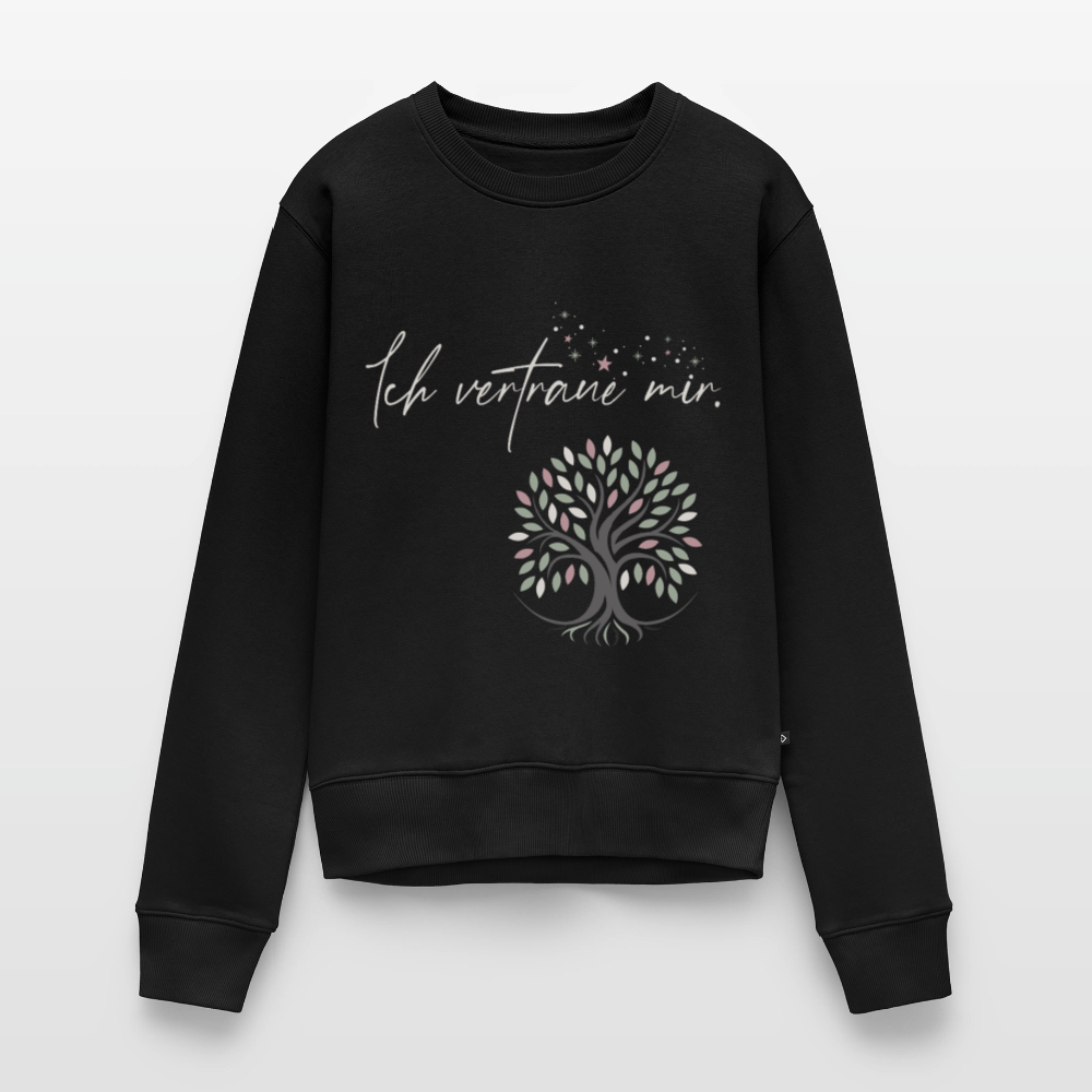 Ich vertraue mir Pullover (Baum & Sterne) - Bio - Schwarz