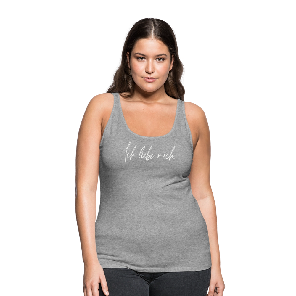 Ich liebe mich Frauen Premium Tank Top (Organic) - Grau meliert