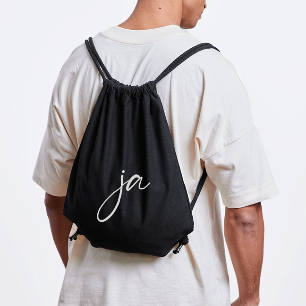 Ja / Nein recycelter Gym Bag - Schwarz