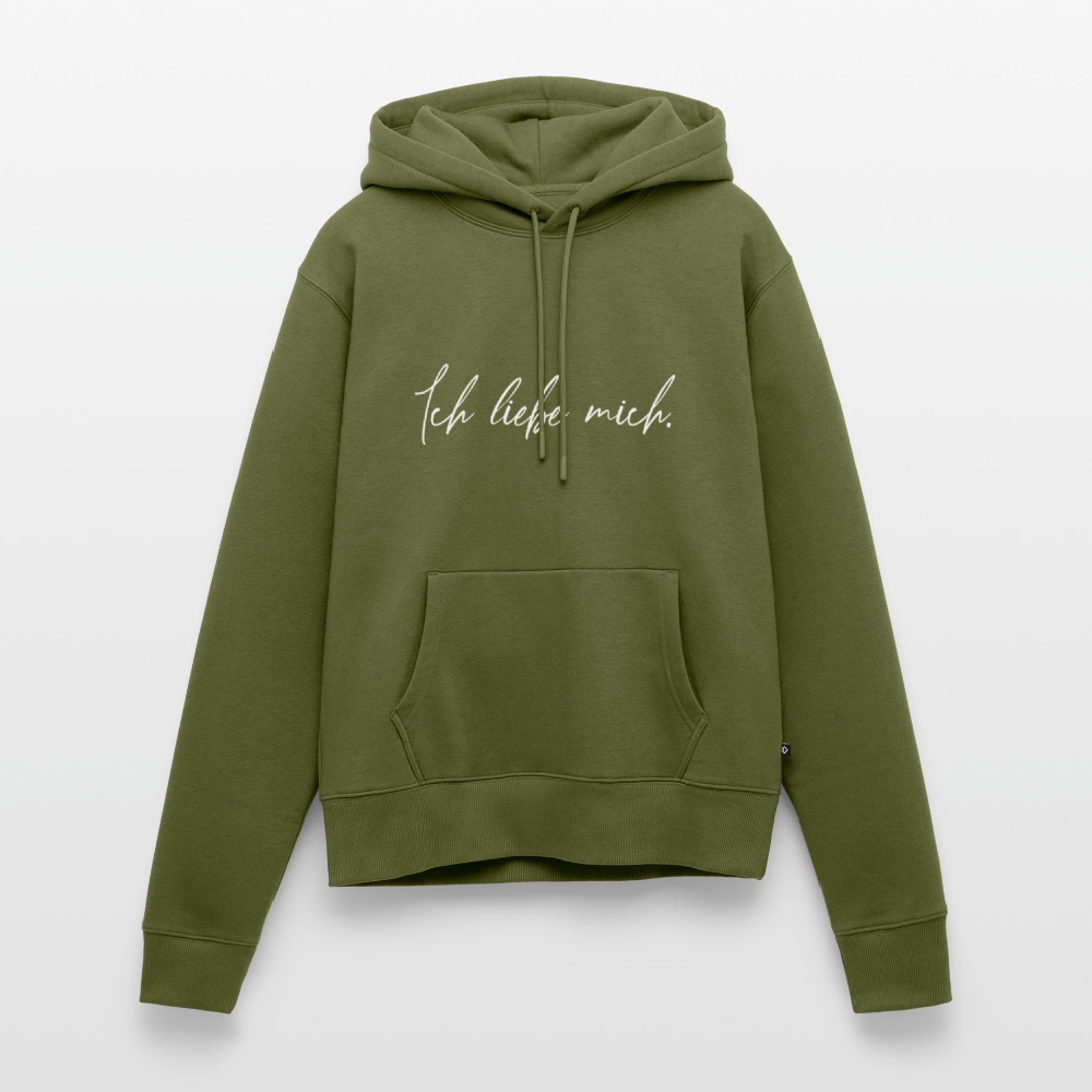 Ich liebe mich Frauen Premium Hoodie (Organic) - Khaki