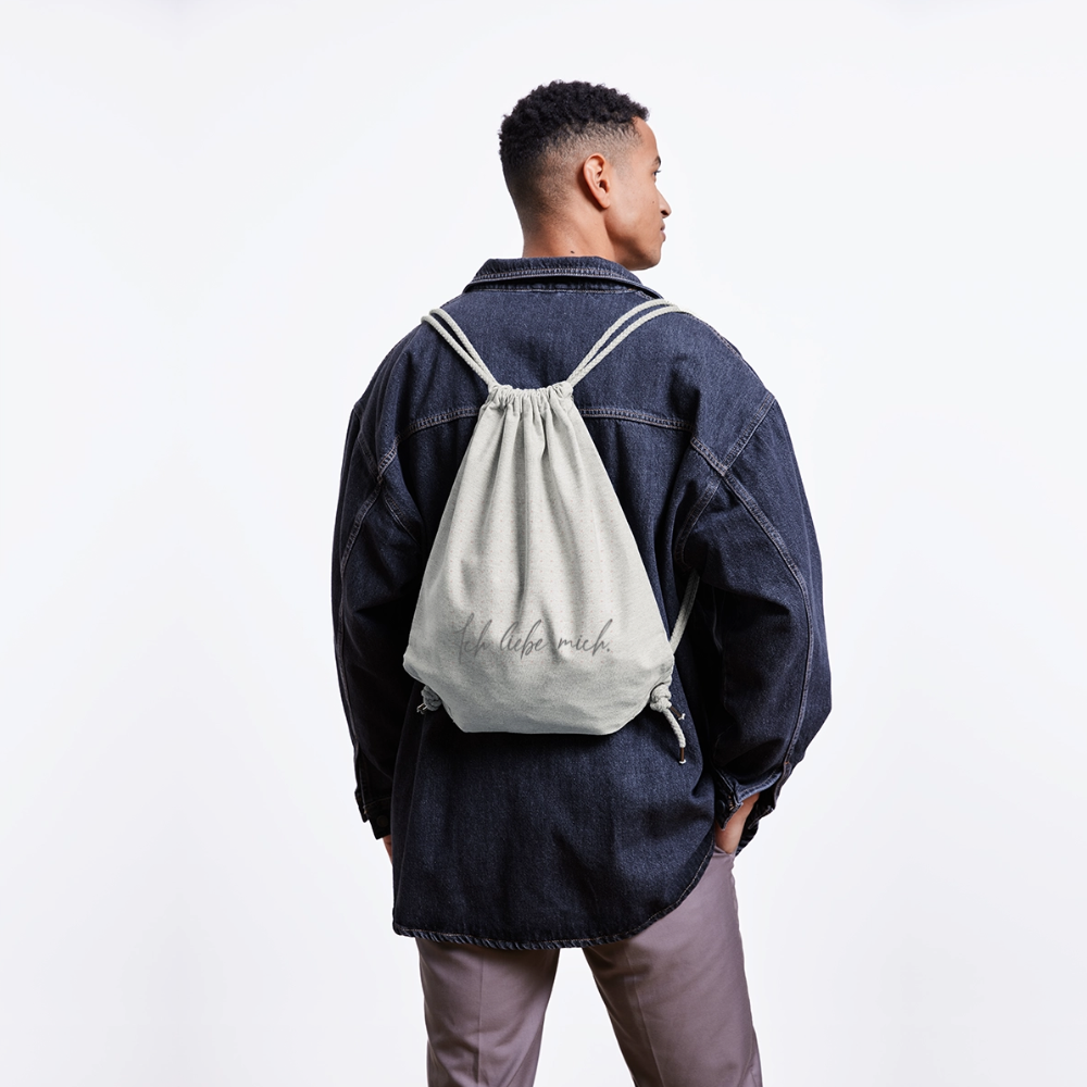 Ich liebe mich recycelter Gym Bag - Grau meliert