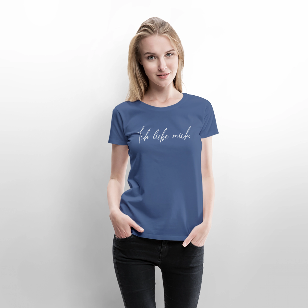 Ich liebe mich Frauen Premium T-Shirt (Organic) - Taubenblau