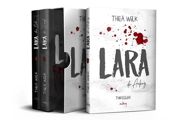 Alle drei E-Books der LARA-Trilogie von THEA WiLK als Boxset-Mockup.